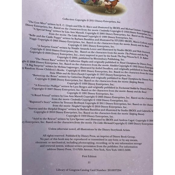 5-Minute Princess Stories By Disney Press Hardcover Childrens Book - Picture 8 of 16